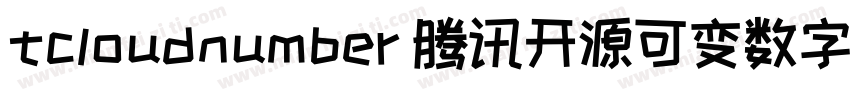 tcloudnumber 腾讯开源可变数字字体字体转换